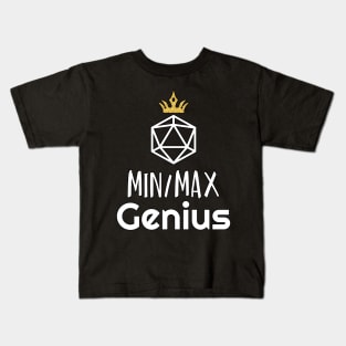 D20 Min Max Genius Kids T-Shirt